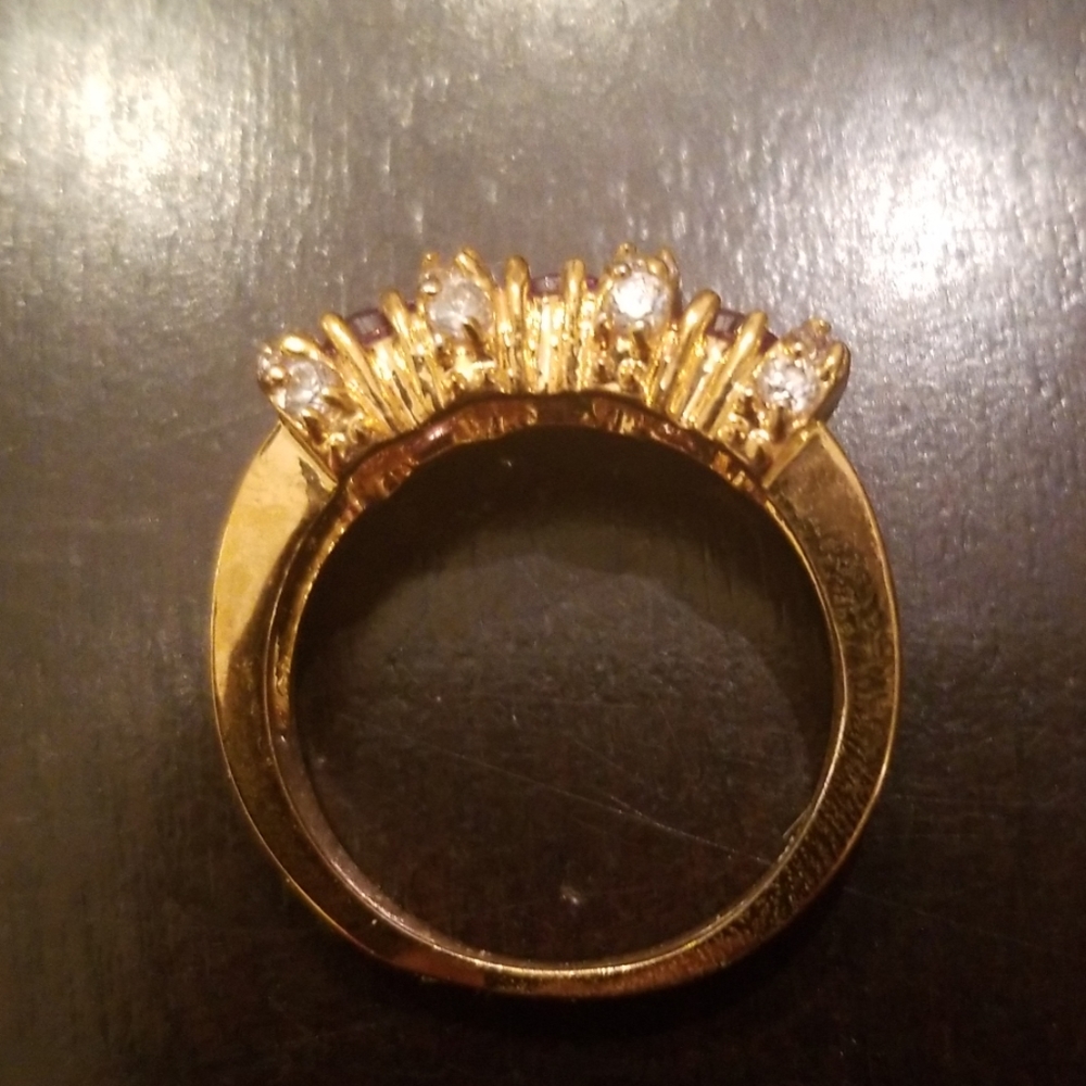 Belle Vie Amethyst 14K Gold-Filled Baguette Ring - Picture 8 of 8